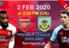 arcenal vs burnley live today