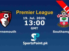 Bournemouth vs Southampton live streaming 19-7-20
