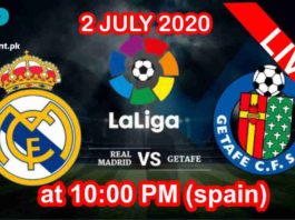 real madrid vs getafe live streaming