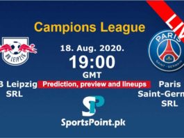 Rb Leipzig vs Paris Live streaming 2020 champions league
