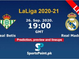 Real Betis vs Real Madrid live 26-9-20