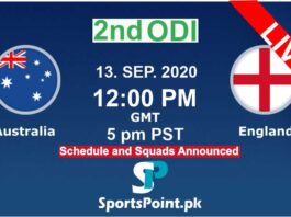 australia vs England 2nd odi 13-9-20