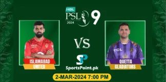 Islamabad United vs Quetta Gladiators live score match 18 psl 9