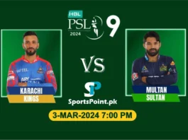 karachi kings vs Multan Sultans live score psl 2024 match 19