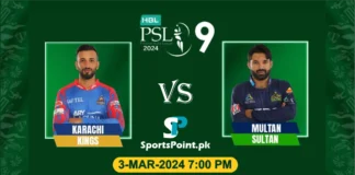 karachi kings vs Multan Sultans live score psl 2024 match 19