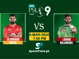 iu vs lq live score and Streaming info PSL 2024 Match 23